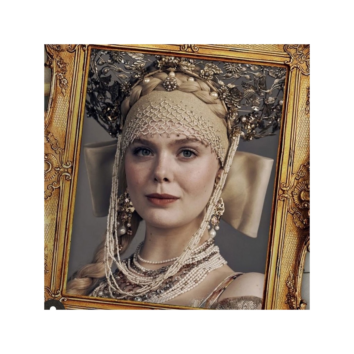 "The Great", Elle Fanning. Orecchini collezione Cinema