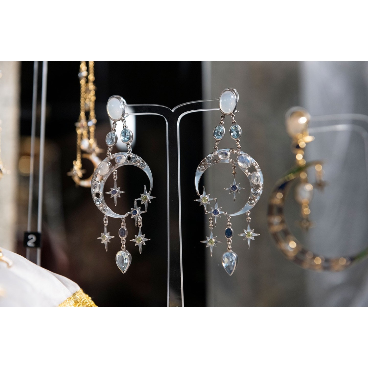 Moon earrings,inspired by Divine Comedy of Dante Alighieri,handmade in Italy by Percossi Papi