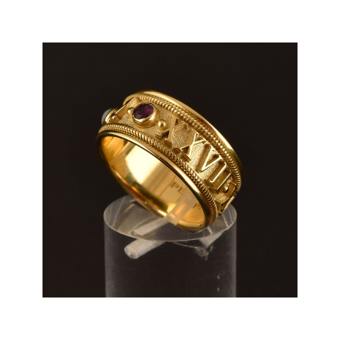 Anello Segno Zodiacale Personalizzato, realizzato a mano in Italia da Percossi Papi con pietre naturali