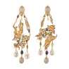 Tropical Fish earrings, handmade in Italy by Percossi Papi with natural stones