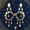 Orecchini Lune, collezione sole e luna. Realizzati a mano in Italia da Percossi Papi con pietre naturali.