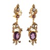 Floral earrings, made in Italy by Percossi Papi with natural stones