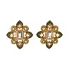 Button earrings, handmade in Italy by Percossi Papi with natural stones