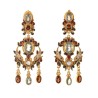 Dolphins earrings, handmade in Italy by Percossi Papi with natural stones