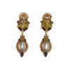 Classical everyday earrings, handmade in Italy by Percossi Papi with natural stones