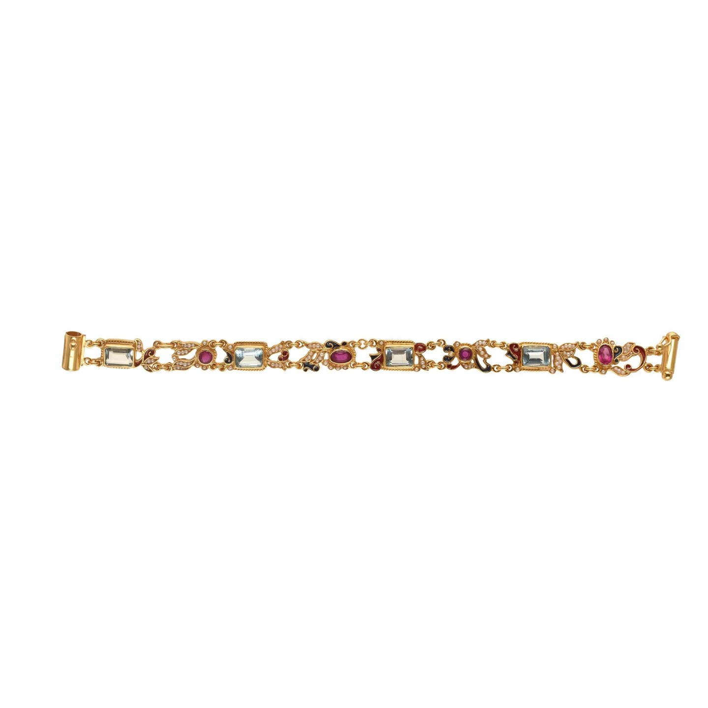 Floral bracelet  handmade in Italy by Percossi Papi with natural stones