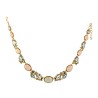 Floral necklace, handmade in Italy by Percossi Papi with natural stones