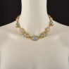 Floral necklace, handmade in Italy by Percossi Papi with natural stones