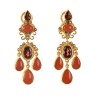 Coral earrings, handmade in Italy by Percossi Papi with natural stones