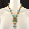 Maya necklace, handmade in Italy by Percossi Papi with natural stones
