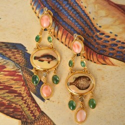 Orecchini miniature, realizzati a mano in Italia  da Percossi Papi con pietre naturali.