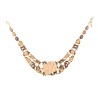 Coral floral necklace handmade in Italy by Percossi Papi with natural stones