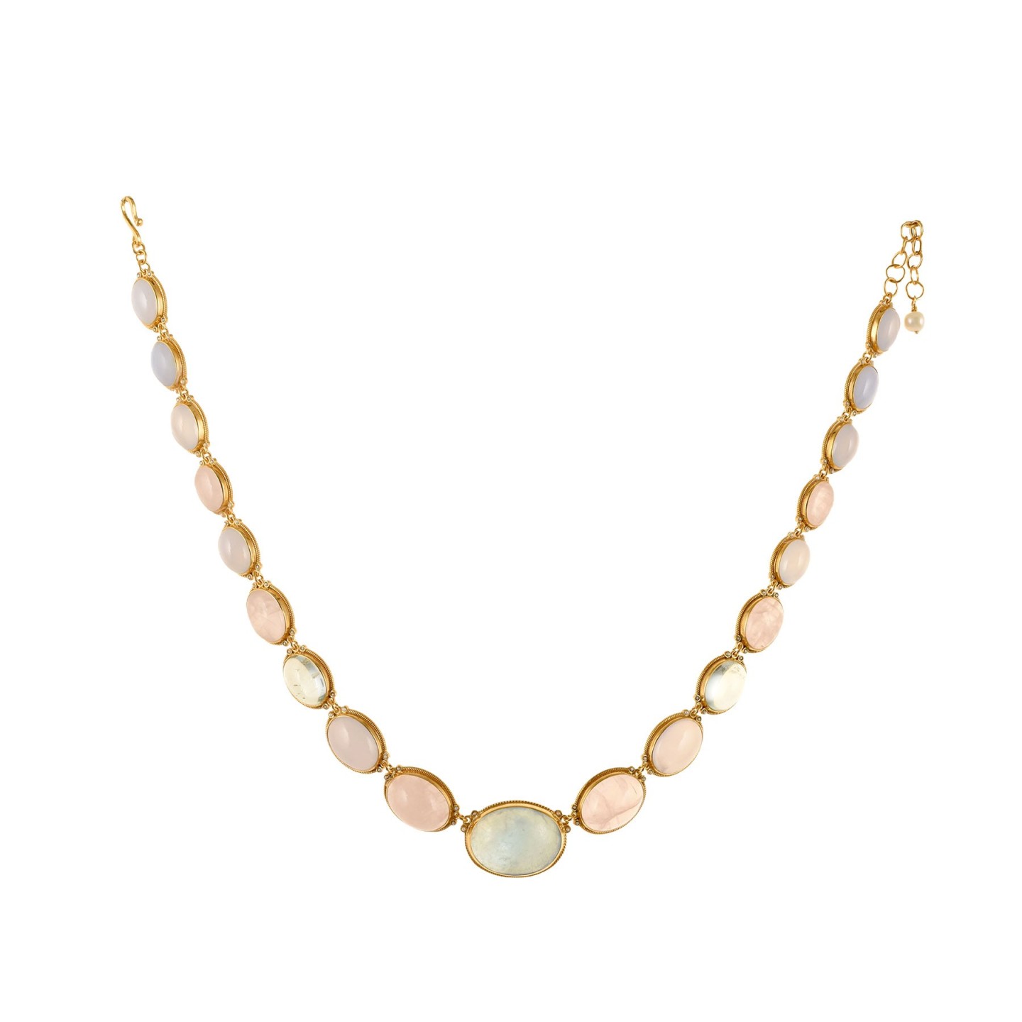 Aquamarine necklace, handmade in Italy by Percossi Papi with natural stones