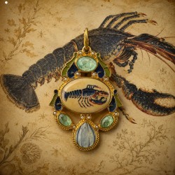 Miniature pendant handmade in Italy by Percossi Papi with natural stones
