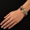 Bracciale bizantino con turchesi realizzato in Italia da Percossi Papi con pietre naturali