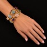 Bracciale aquamarine incise realizzato in Italia da Percossi Papi con pietre naturali
