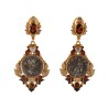 Roman coin earrings, handmade in Italy by Percossi Papi with reproduction of ancient coin