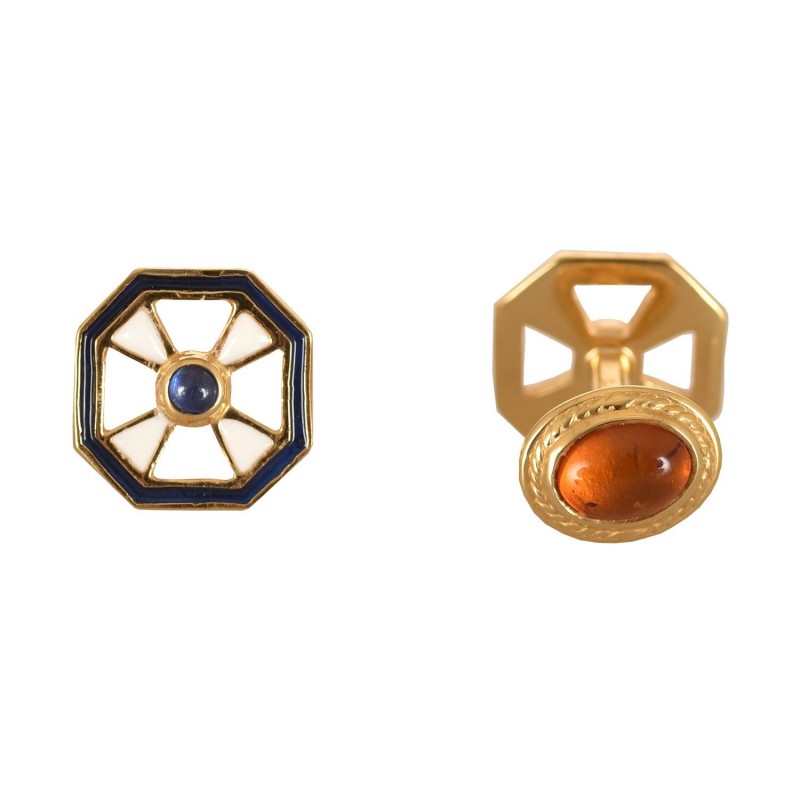 CUFFLINKS WITH AMBER CUFFLINKS WITH AMBER