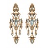 Floral earrings handmade in Italy by Percossi Papi with natural stones