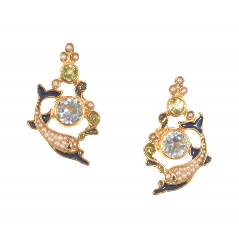 Dolphins bottom earrings