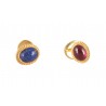 RUBY AND LAPIS LAZZULI CUFFLINKS