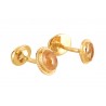 TOURMALINE AND CITRINE  CUFFLINKS
