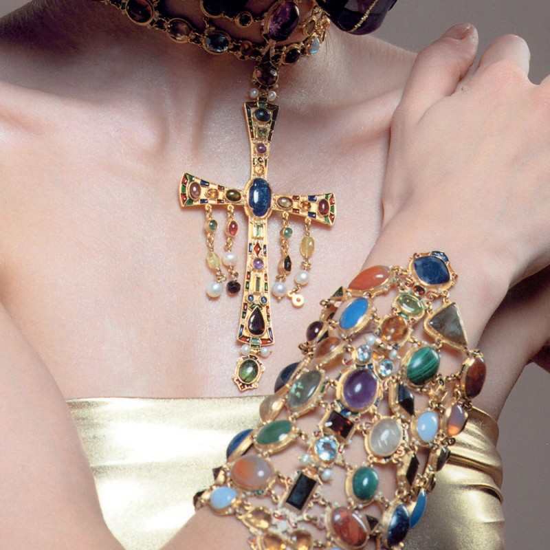 Byzantine cross pendant