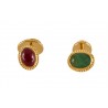 RUBY AND EMERALD CUFFLINKS