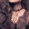 Collana con  croce centrale realizzata a mano in Italia  da Percossi Papi