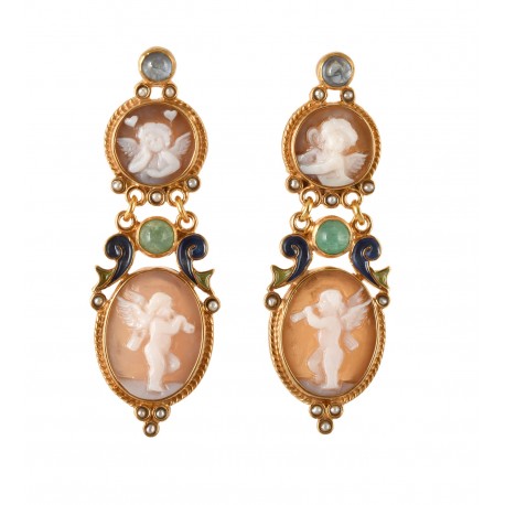 Neoclassical cameo earrings