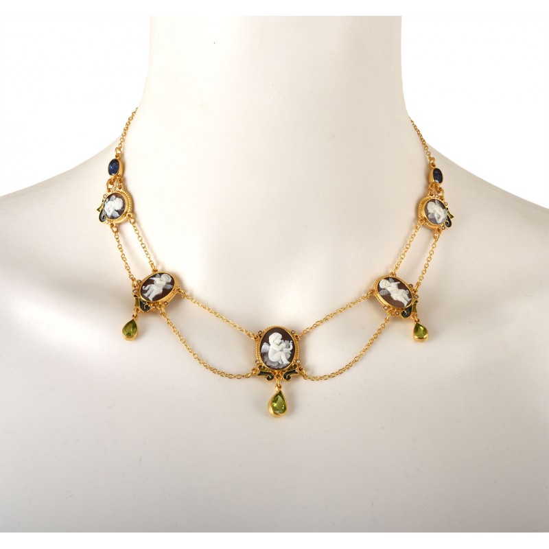 Collana neoclassica con cammei