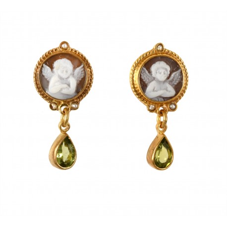 Neoclassical cameo earrings