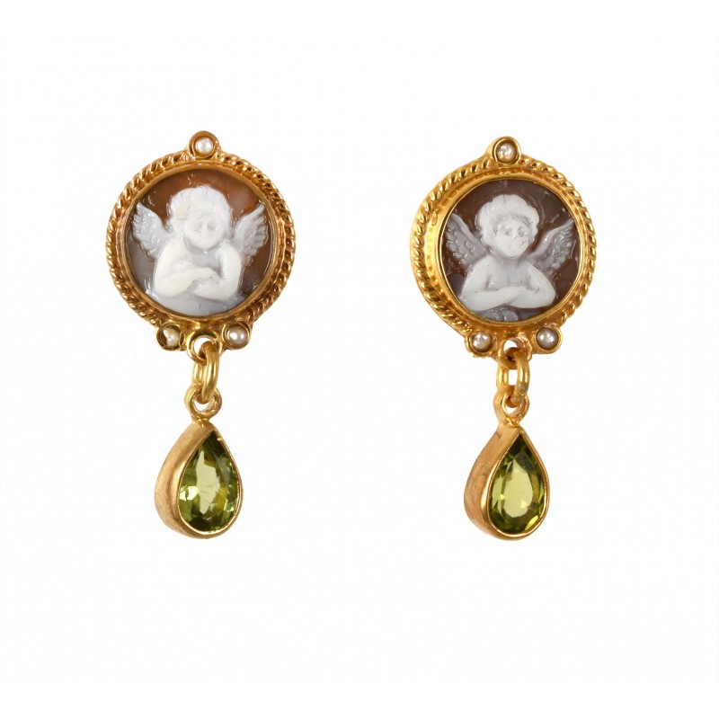 Neoclassical cameo earrings