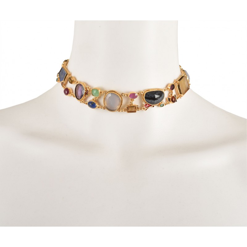 Collana bizantina multicolore