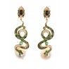 Snake earrings  handmade in Italy by Percossi Papi with natural stones