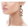 Erinyes Snake earrings, inspired by the Divine Comedy of Dante Alighieri, handmade in Italy by Percossi Papi