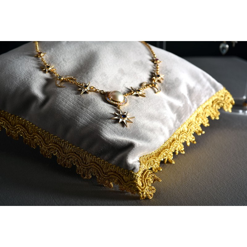 Collana le Quattro Fasi Lunari, ispirata alla Divina Commedia di Dante Alighieri, realizzati a mano in Italia da Percossi Papi