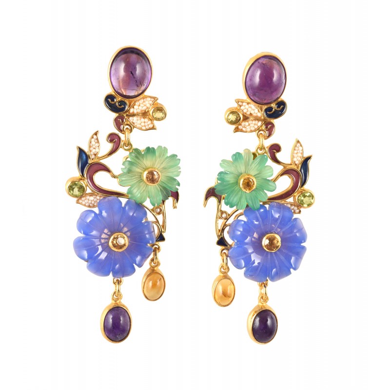 Floral earrings