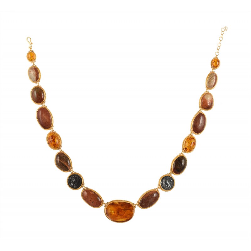 Aegean stones necklace emotions and memories collected on a Cretan beach
