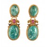 Summer architecture earrings, handmade in Italy by Percossi Papi with natural stones