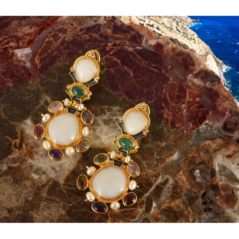 Aegean stones earrings