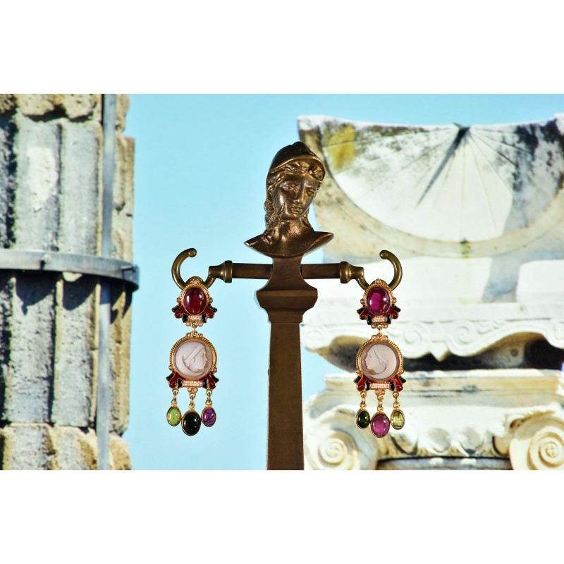 Cameo earrings