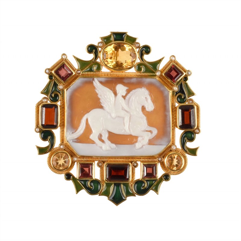 "Pegaso" spilla e pendente...