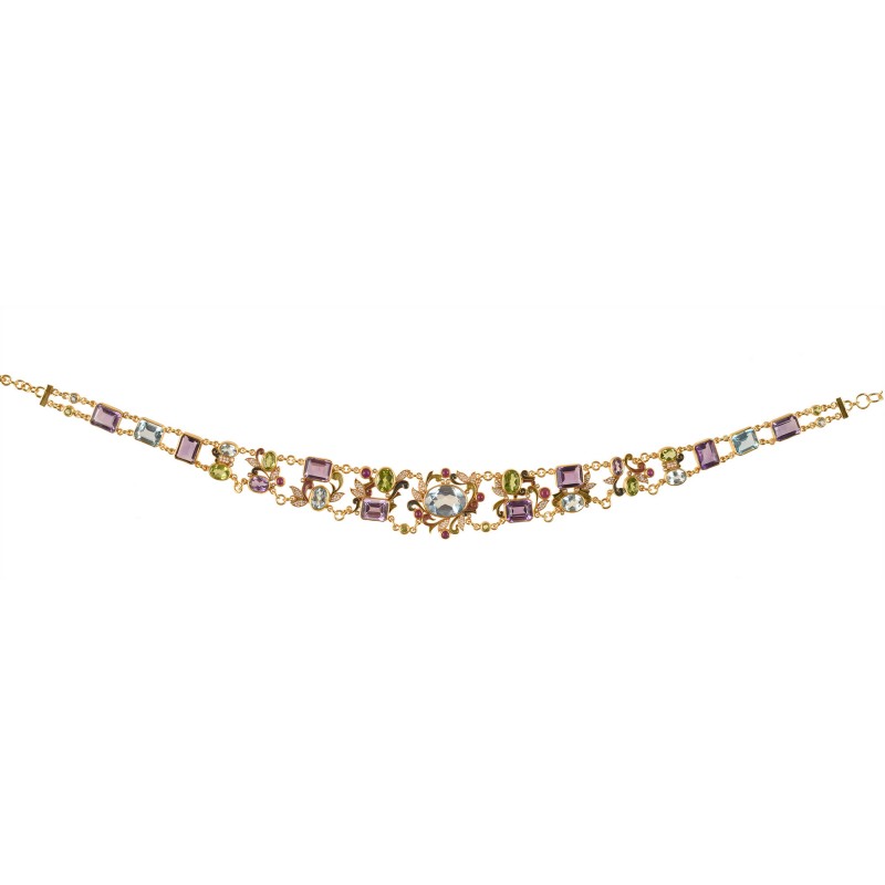 Collana floreale multicolor