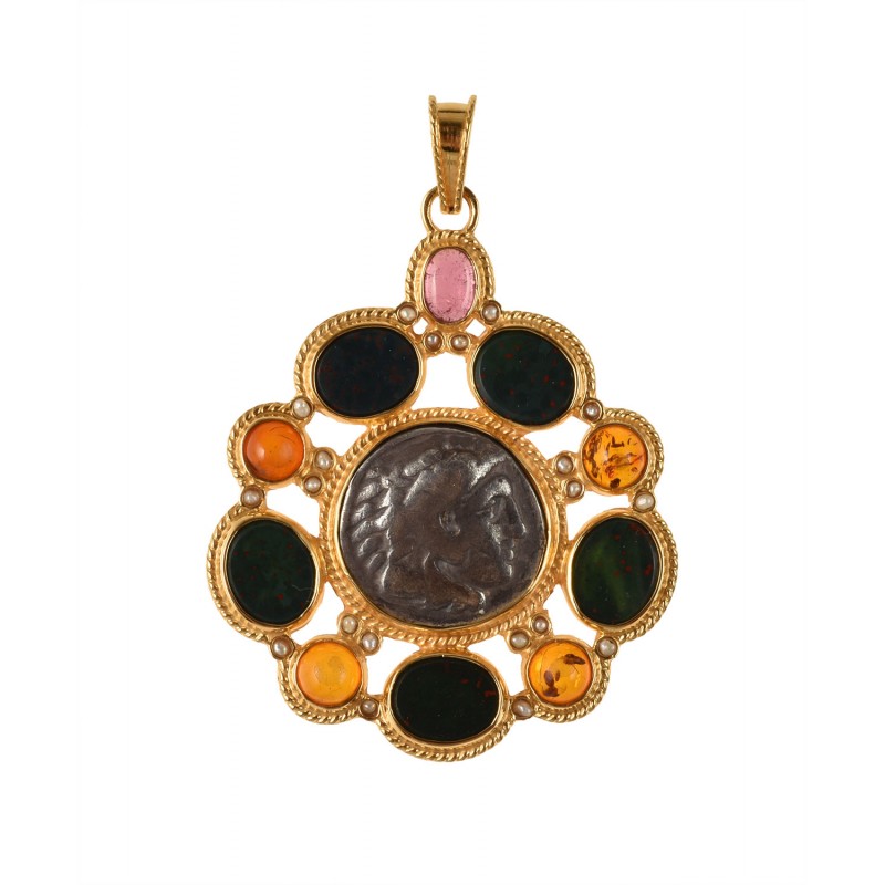 Roman coin pendant