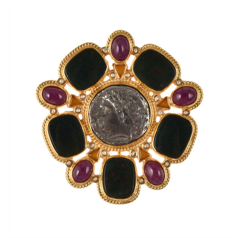 Roman coin brooch