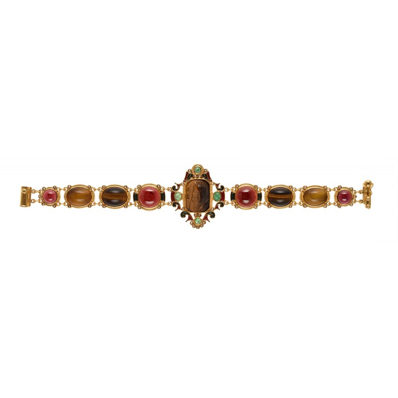 Bracciale romano, realizzato in Italia da Percossi Papi con pietre naturali