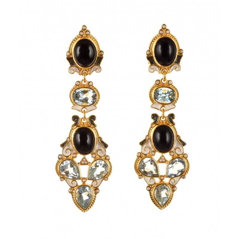 Black & white earrings