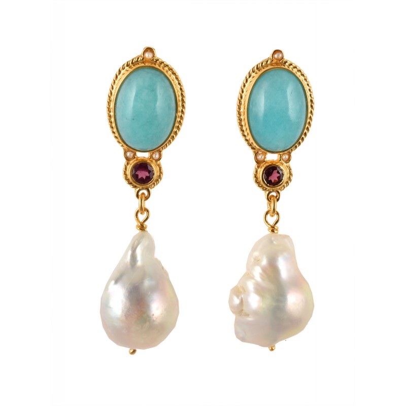 Everyday baroque pearl earrings