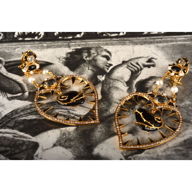 Dolce gabbana sales heart earrings